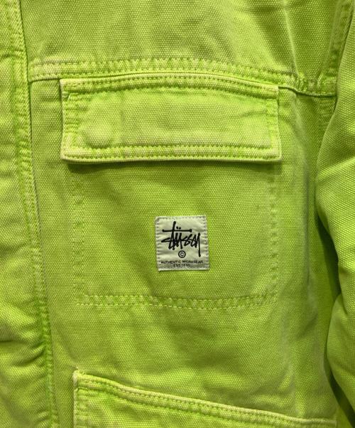 stussy（ステューシー）stussy (ステューシー) Washed Canvas Shop Jacket グリーン サイズ:Ｍの古着・服飾アイテム