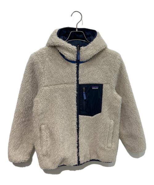 Patagonia（パタゴニア）Patagonia (パタゴニア) Kids Reversible Ready Freddy Hoody ホワイト×ネイビー サイズ:XLの古着・服飾アイテム