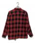 MSML (エムエスエムエル) OMBRER CHECK OPEN COLLAR SHIRT　M11-02A1-SL03 レッド サイズ:L：5000円