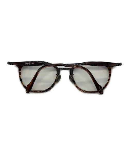 YOHJI YAMAMOTO（ヨウジヤマモト）YOHJI YAMAMOTO (ヨウジヤマモト) 眼鏡　19-0074-6 ブラウン サイズ:50□21-140の古着・服飾アイテム