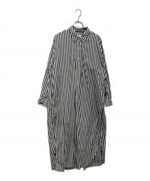heliopole（エリオポール）の古着「the EDITOR SHIRT DRESS　14003008014HN」｜ホワイト×ブラック
