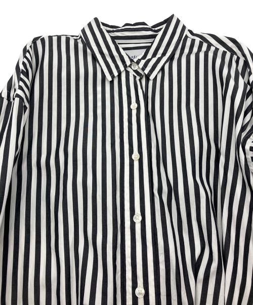 heliopole（エリオポール）heliopole (エリオポール) the EDITOR SHIRT DRESS　14003008014HN ホワイト×ブラック サイズ:-の古着・服飾アイテム
