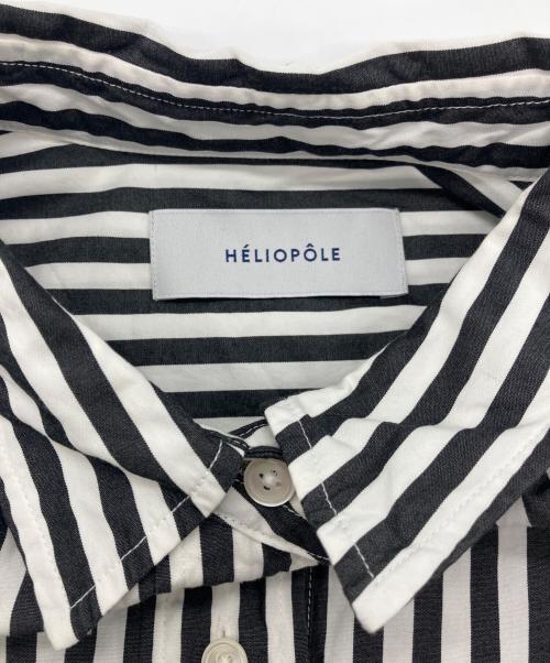 heliopole（エリオポール）heliopole (エリオポール) the EDITOR SHIRT DRESS　14003008014HN ホワイト×ブラック サイズ:-の古着・服飾アイテム