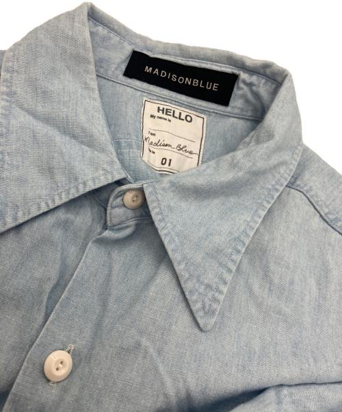 MADISON BLUE（マディソンブルー）MADISON BLUE (マディソンブルー) HAMPTON CHAMBRAY SHIRT　MB999-5102 ブルー サイズ:01の古着・服飾アイテム