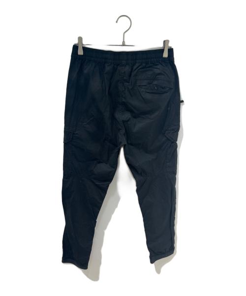STONE ISLAND（ストーンアイランド）STONE ISLAND (ストーンアイランド) ガーメントダイコットンストレッチシャーリングテーパードリブカーゴパンツ　721531403 ブラック サイズ:W31の古着・服飾アイテム
