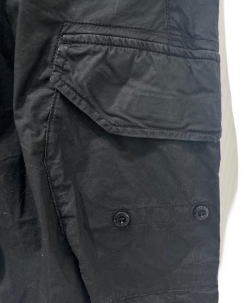STONE ISLAND（ストーンアイランド）STONE ISLAND (ストーンアイランド) ガーメントダイコットンストレッチシャーリングテーパードリブカーゴパンツ　721531403 ブラック サイズ:W31の古着・服飾アイテム