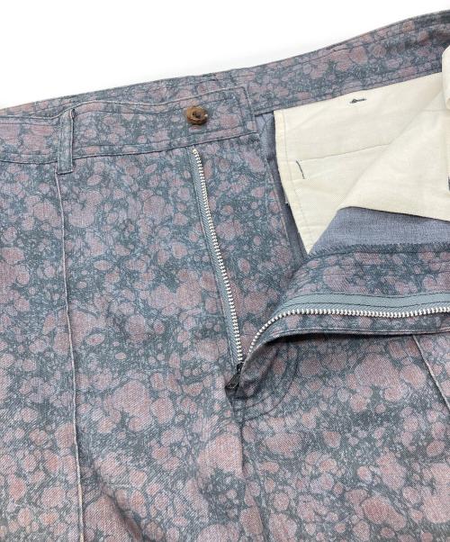 COMME des GARCONS HOMME PLUS（コムデギャルソンオムプリュス）COMME des GARCONS HOMME PLUS (コムデギャルソンオムプリュス) センターシーム総柄パンツ　AD1998 パープル サイズ:Mの古着・服飾アイテム