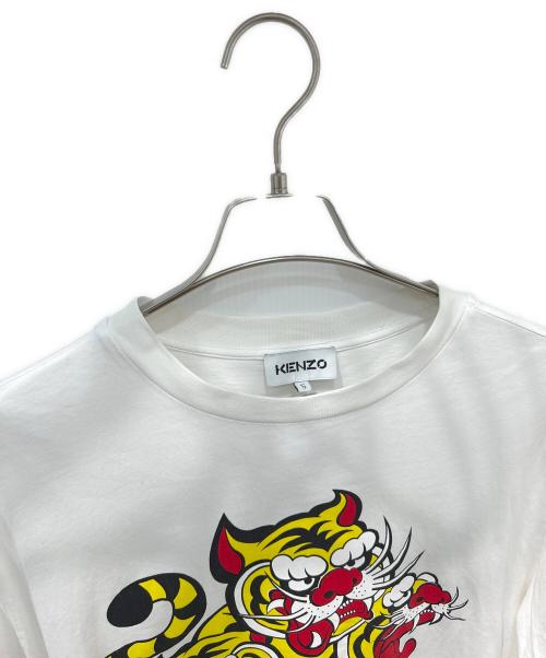 KENZO（ケンゾー）KENZO (ケンゾー) 山本寛斎 (ヤマモトカンサイ) Three Tigers Pattern T-shirt　FB52TS6414SJ ホワイト サイズ:Sの古着・服飾アイテム