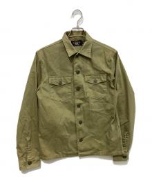 RRL（ダブルアールエル）の古着「ヘリンボーンミリタリーシャツ」｜カーキ