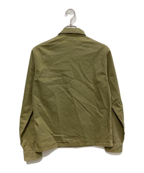 RRL（ダブルアールエル）RRL (ダブルアールエル) ヘリンボーンミリタリーシャツ カーキ サイズ:Sの古着・服飾アイテム