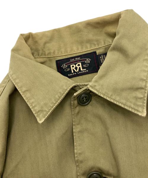 RRL（ダブルアールエル）RRL (ダブルアールエル) ヘリンボーンミリタリーシャツ カーキ サイズ:Sの古着・服飾アイテム