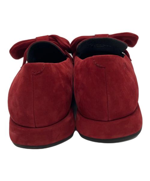 CAMPER（カンペール）CAMPER (カンペール) リボンフラットシューズ レッド サイズ:39の古着・服飾アイテム