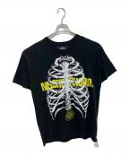NEIGHBORHOODネイバーフッド）の古着「ボーンプリントTシャツ」｜ブラック