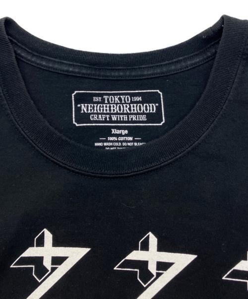 NEIGHBORHOOD（ネイバーフッド）NEIGHBORHOOD (ネイバーフッド) ロゴプリントTシャツ ブラック サイズ:XLの古着・服飾アイテム