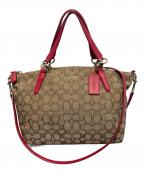 COACHコーチ）の古着「2WAYバッグ　シグネチャー　F36625」｜ブラウン
