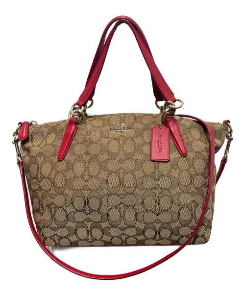 COACH（コーチ）COACH (コーチ) 2WAYバッグ　シグネチャー　F36625 ブラウン サイズ:-の古着・服飾アイテム