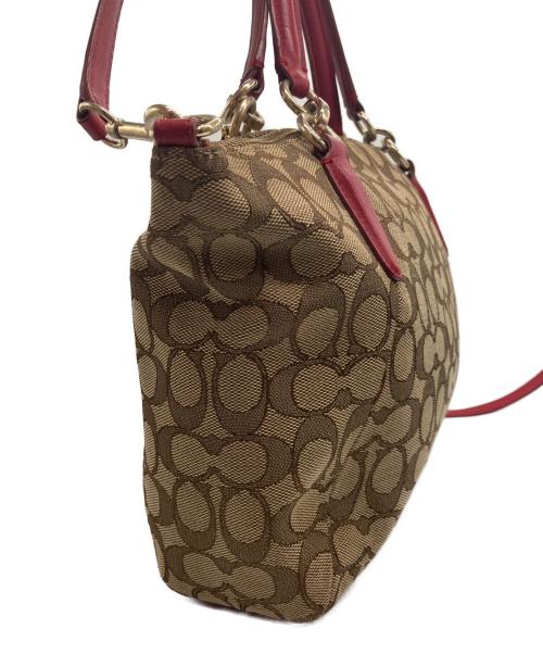 COACH（コーチ）COACH (コーチ) 2WAYバッグ　シグネチャー　F36625 ブラウン サイズ:-の古着・服飾アイテム