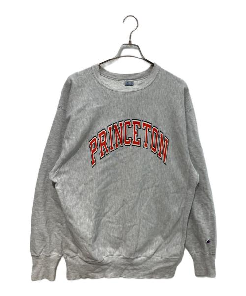 Champion（チャンピオン）Champion (チャンピオン) 90sリバースウィーブスウェット　刺繍タグ PRINCETON グレー サイズ:XXLの古着・服飾アイテム
