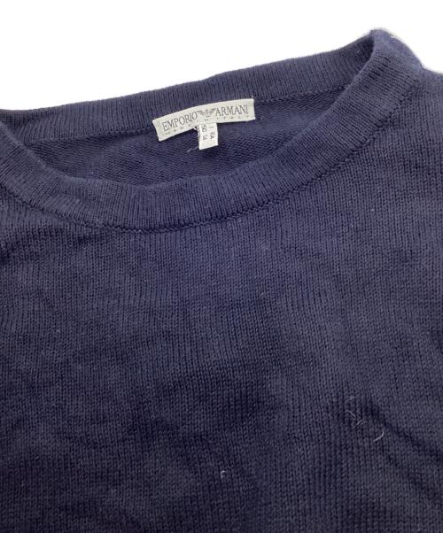 EMPORIO ARMANI（エンポリオ アルマーニ）EMPORIO ARMANI (エンポリオ アルマーニ) クルーネックニット ネイビー サイズ:50の古着・服飾アイテム