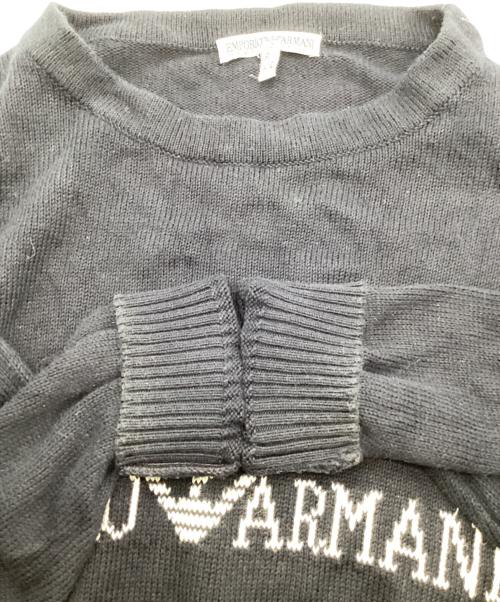 EMPORIO ARMANI（エンポリオ アルマーニ）EMPORIO ARMANI (エンポリオ アルマーニ) クルーネックニット ネイビー サイズ:50の古着・服飾アイテム