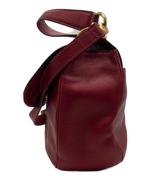 CELINE（セリーヌ）CELINE (セリーヌ) アイレットフラップハンドバッグ　OLD レッド サイズ:-の古着・服飾アイテム
