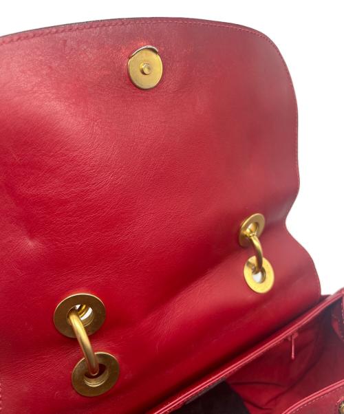 CELINE（セリーヌ）CELINE (セリーヌ) アイレットフラップハンドバッグ　OLD レッド サイズ:-の古着・服飾アイテム