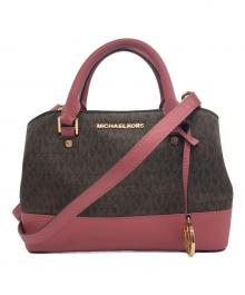 MICHAEL KORS（マイケルコース）の古着「2WAYバッグ　35T9GS7S1B」｜ブラウン×ピンク
