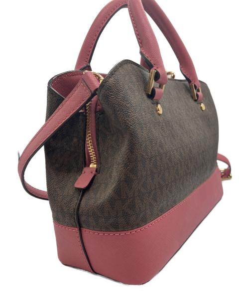 MICHAEL KORS（マイケルコース）MICHAEL KORS (マイケルコース) 2WAYバッグ　35T9GS7S1B ブラウン×ピンク サイズ:-の古着・服飾アイテム
