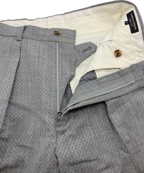 COMME des GARCONS HOMME PLUS（コムデギャルソンオムプリュス）COMME des GARCONS HOMME PLUS (コムデギャルソンオムプリュス) モヘヤブレンドスラックス　AD2001 グレー サイズ:Sの古着・服飾アイテム