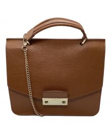 FURLA（フルラ）の古着「メトロポリスチェーンショルダーバッグ」｜ブラウン