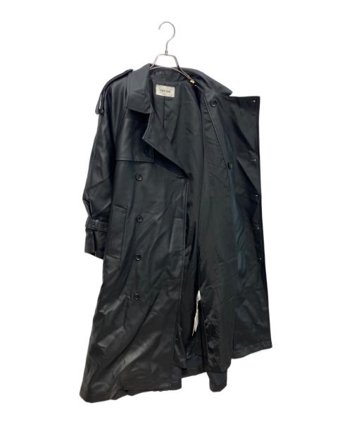 THE TOE（ザ・トゥー）THE TOE (ザ・トゥー) フェイクレザートレンチコート ブラック サイズ:S 未使用品の古着・服飾アイテム