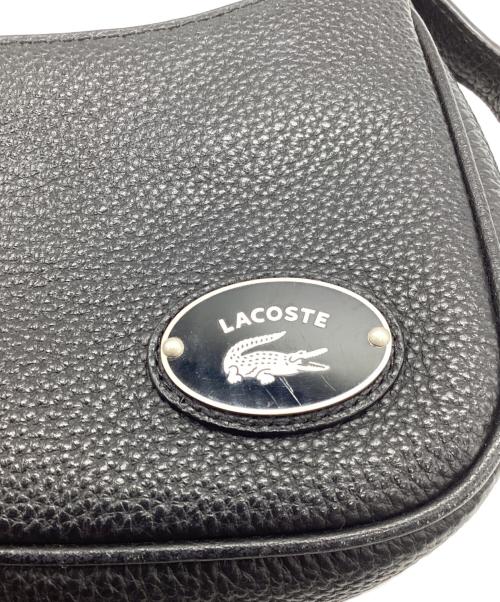 LACOSTE（ラコステ）LACOSTE (ラコステ) オリジン クロコ グレインレザーショルダーバッグ ブラック サイズ:-の古着・服飾アイテム