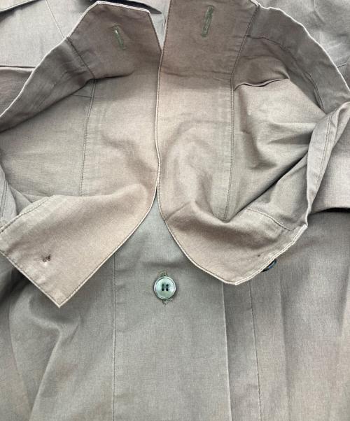 HERMES（エルメス）HERMES (エルメス) シェルボタンオープンカラーシャツ　マルジェラ期 ブラウン サイズ:36の古着・服飾アイテム