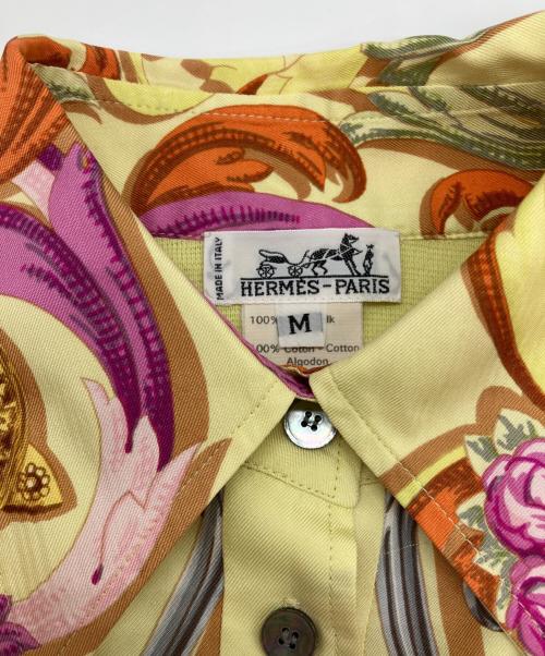 HERMES（エルメス）HERMES (エルメス) ツイルレーヌポロシャツ イエロー サイズ:Mの古着・服飾アイテム