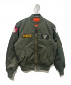 AVIREX×DISNEYアヴィレックス×ディズニー）の古着「MA-1ジャケット」｜オリーブ