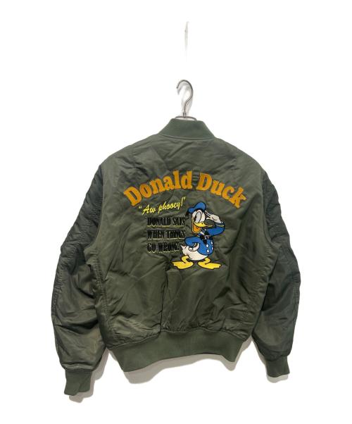 AVIREX（アヴィレックス）AVIREX (アヴィレックス) Disney (ディズニー) MA-1ジャケット オリーブ サイズ:Lの古着・服飾アイテム