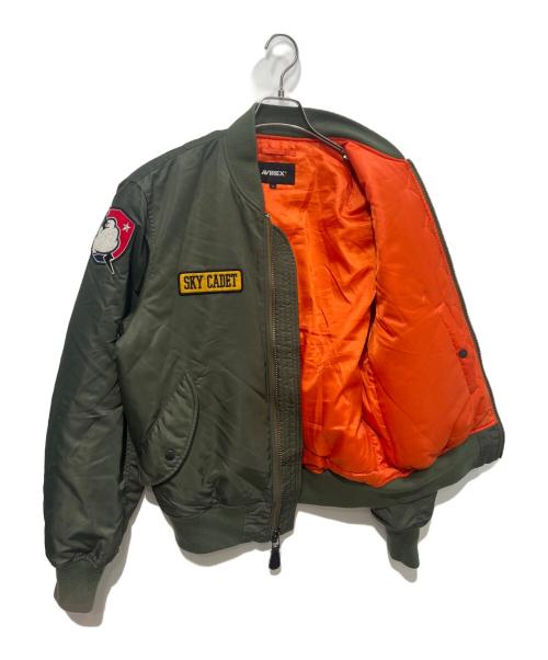 AVIREX（アヴィレックス）AVIREX (アヴィレックス) Disney (ディズニー) MA-1ジャケット オリーブ サイズ:Lの古着・服飾アイテム