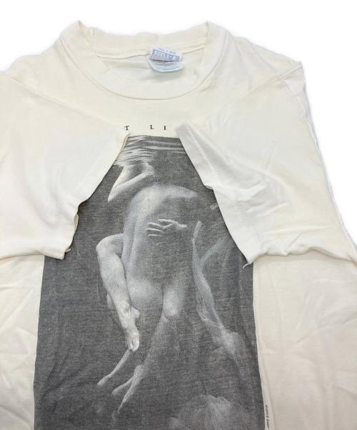 Hanes（ヘインズ）Hanes (ヘインズ) 90sアートプリントTシャツ　CHRISTINA HOPE 袖/裾シングル ホワイト サイズ:Mの古着・服飾アイテム