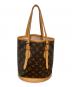 LOUIS VUITTON（ルイ ヴィトン）の古着「バケットPM ショルダーバッグ　モノグラム　M42238」｜ブラウン
