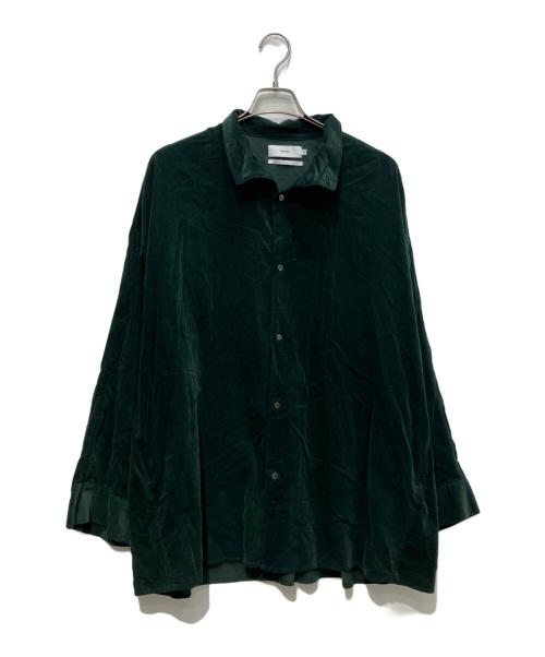 Graphpaper（グラフペーパー）Graphpaper (グラフペーパー) Suvin Corduroy Stand Collar グリーン サイズ:Fの古着・服飾アイテム