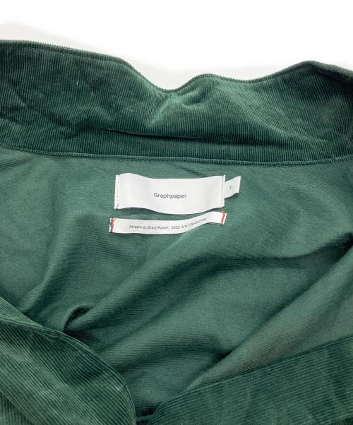Graphpaper（グラフペーパー）Graphpaper (グラフペーパー) Suvin Corduroy Stand Collar グリーン サイズ:Fの古着・服飾アイテム