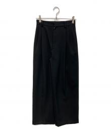 Whim Gazette（ウィムガゼット）の古着「ジュートライクタックパンツ　WGZ1051202A0002」｜ブラック