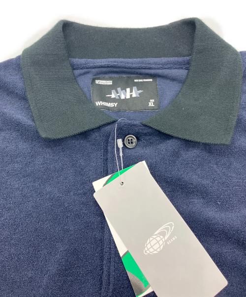 WHIMSY（ウィムジー）WHIMSY (ウィムジー) KOMEDA STAFF PILE POLO ネイビー サイズ:XLの古着・服飾アイテム