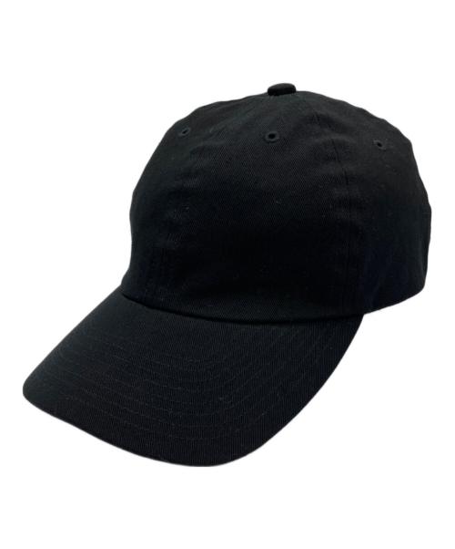 ULTERIOR（アルテリア）ULTERIOR (アルテリア) WASHED VINTAGE TWILL 6 PANELED CAP ブラック サイズ:-の古着・服飾アイテム