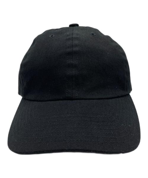 ULTERIOR（アルテリア）ULTERIOR (アルテリア) WASHED VINTAGE TWILL 6 PANELED CAP ブラック サイズ:-の古着・服飾アイテム