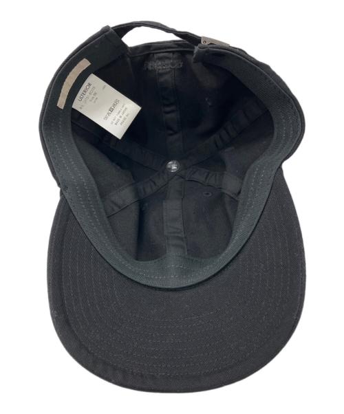 ULTERIOR（アルテリア）ULTERIOR (アルテリア) WASHED VINTAGE TWILL 6 PANELED CAP ブラック サイズ:-の古着・服飾アイテム