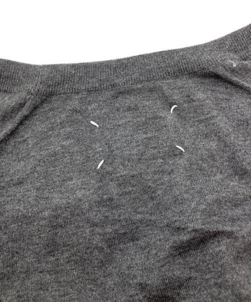 Maison Margiela（メゾンマルジェラ）Maison Margiela (メゾンマルジェラ) Builted In Flocking Sleeve Knit Cardigan グレー サイズ:Sの古着・服飾アイテム