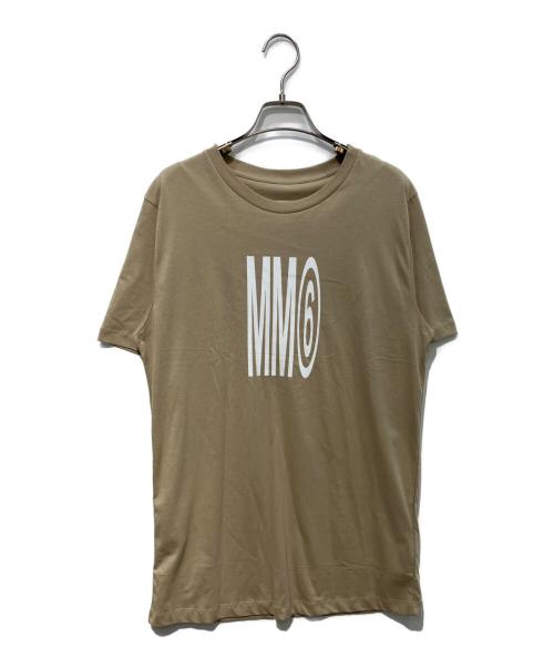 MM6 Maison Margiela（エムエムシックスメゾンマルジェラ）MM6 Maison Margiela (エムエムシックスメゾンマルジェラ) プリントTシャツ　キッズ規格　M60807 ベージュ サイズ:16の古着・服飾アイテム