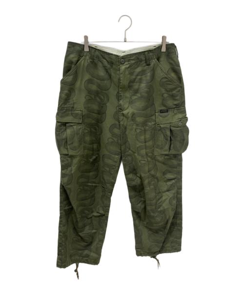 Hysteric Glamour（ヒステリックグラマー）Hysteric Glamour (ヒステリックグラマー) SNAKE LOOP柄 6ポケット カーゴパンツ　02223AP08 グリーン サイズ:Lの古着・服飾アイテム