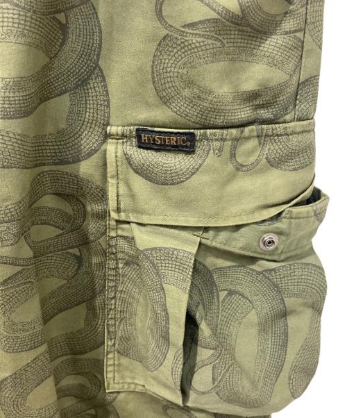 Hysteric Glamour（ヒステリックグラマー）Hysteric Glamour (ヒステリックグラマー) SNAKE LOOP柄 6ポケット カーゴパンツ　02223AP08 グリーン サイズ:Lの古着・服飾アイテム